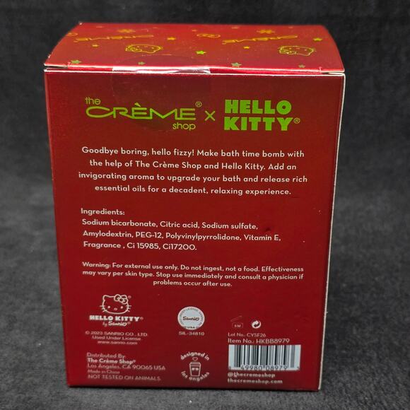 The Creme Shop Hello Kitty 3D Bath Fizz Aromatherapy Bath Bomb Peppermint Creme - Picture 5 of 8